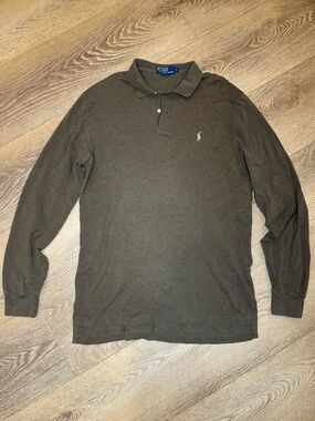 Polo by Ralph Lauren Brown Long Sleeve Polo Shirt
